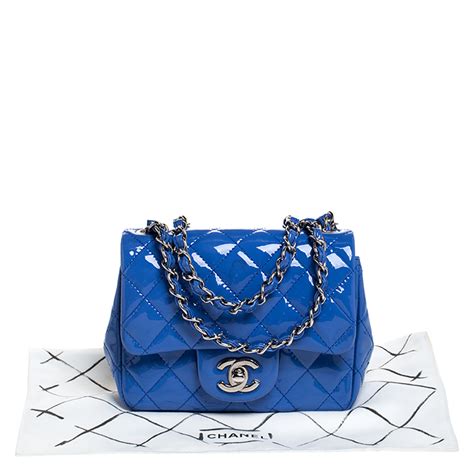 chanel medium single flap blue patent|chanel flap pattern.